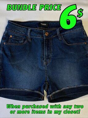 Kensie Cuffed Jeans Shorts Size 4